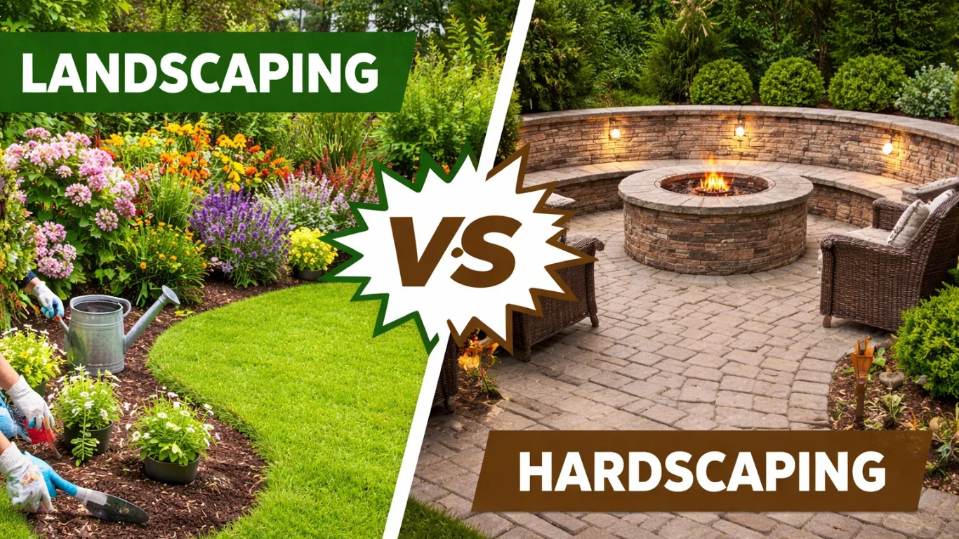 Landscaping vs Hardscaping